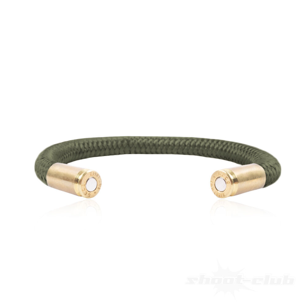 Copper & Brass Armband Bullet Band 9mm Patronenhülse Oliv Gr XL Bild 4