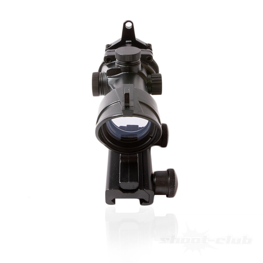 shoXx. Red Dot Sight 1x30 Green Dot + Weaver Montageschiene Bild 2