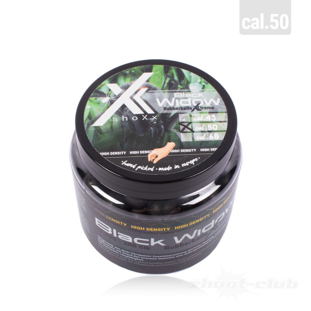 shoXx Black Widow Rubberballs Xtreme cal. 50 - Packungsinhalt 200 Stück Bild 4