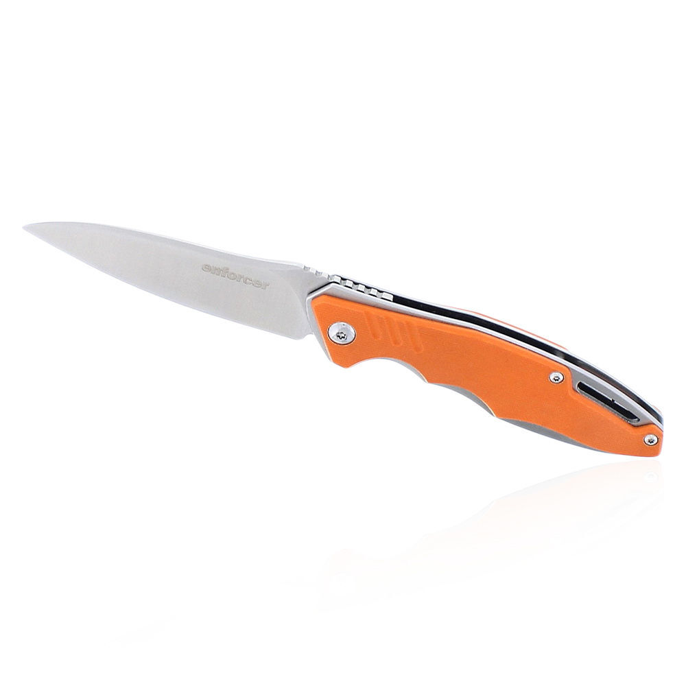 enforcer Klappmesser Orange mit Beltclip und Frontflipper Bild 3