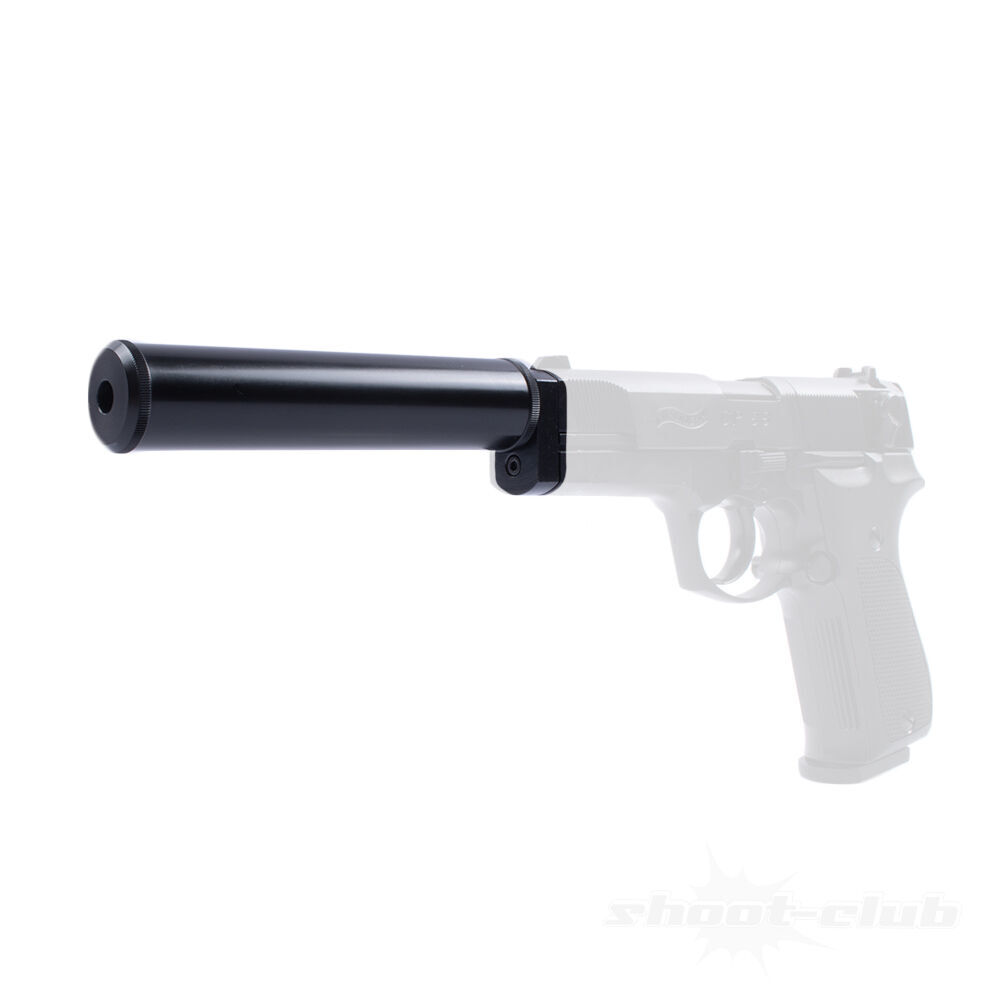 shoXx Schalldämpfer + Schalldämpferadapter für Walther CP88 Co2 Pistole .4,5mm Bild 3