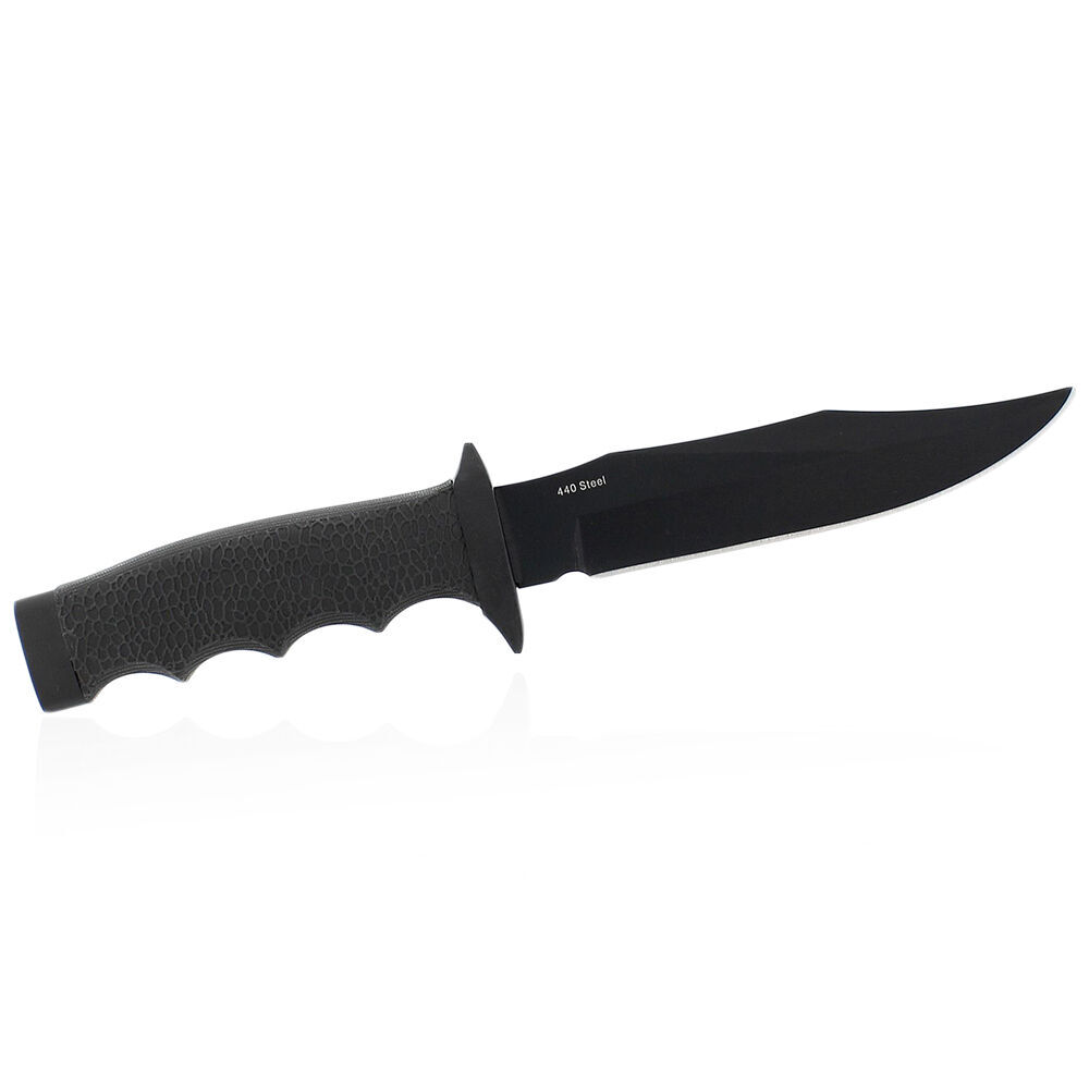 Black Ice Outlaw Messer Clippointklinge feststehendes Messer Schwarz Bild 2