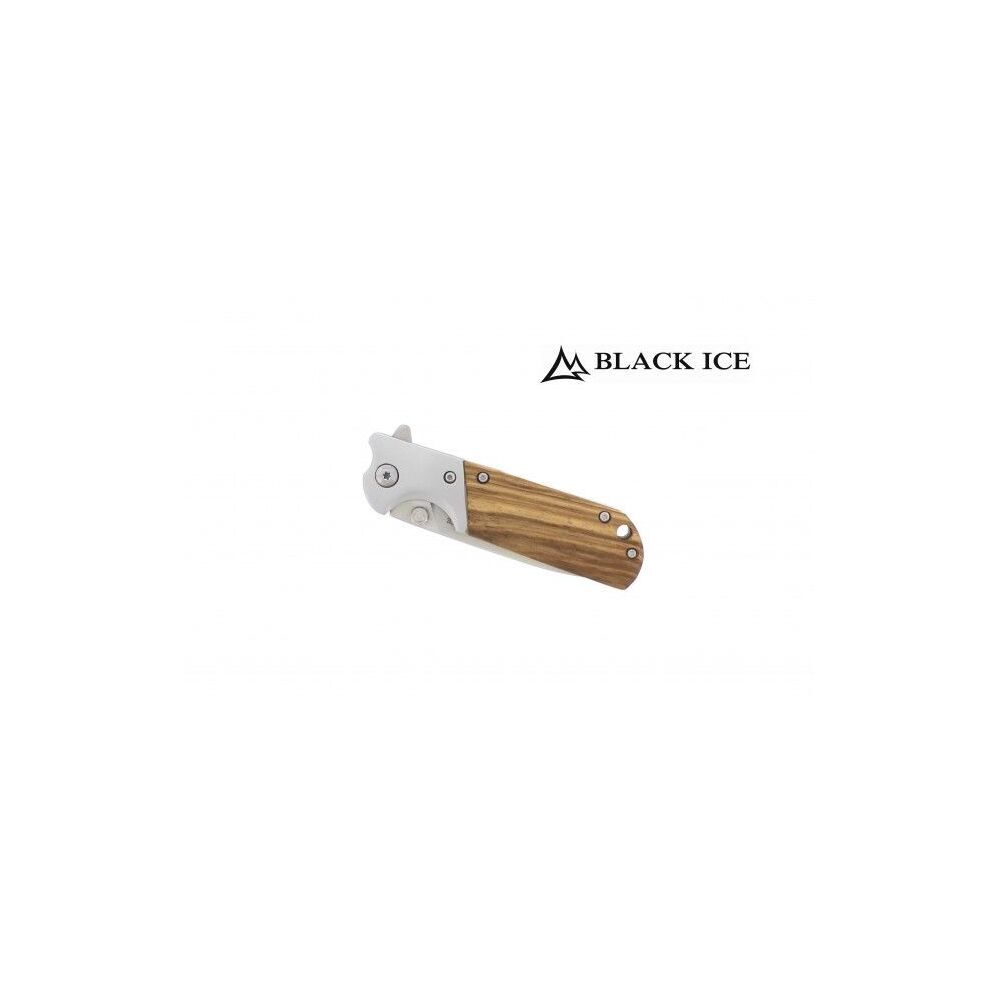 Black Ice Components Einhandmesser Klappmesser mit Holzgriffschalen Bild 4