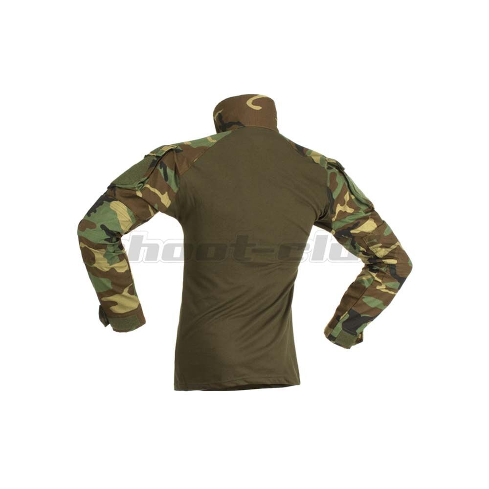 Invader Gear Combat Shirt L Woodland - Paintball- und Airsoftbekleidung Bild 2