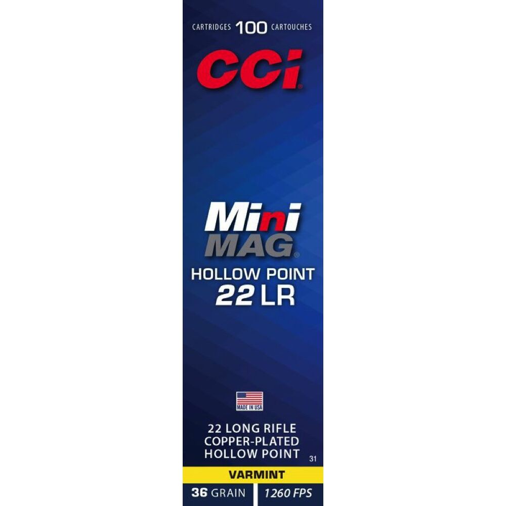 CCI Mini-Mag 36grs .22lr 100 Schuss Kleinkaliber Munition Bild 2