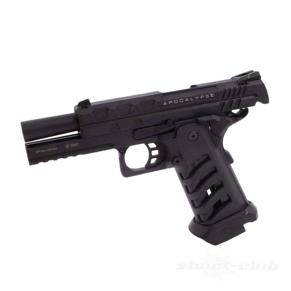 NX Apocalypse Co2 Pistole mit Blow Back .4,5mm Schwarz Skelett-Griffstück Bild 3