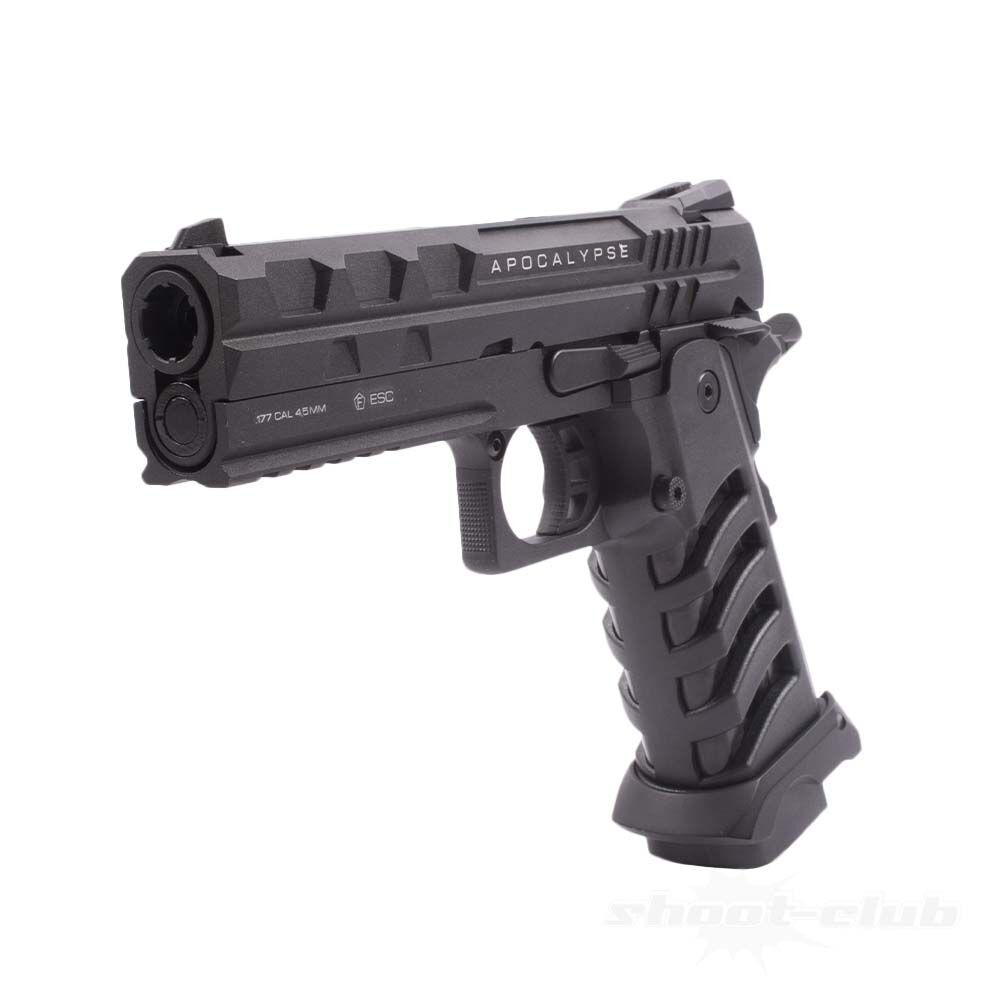 NX Apocalypse Co2 Pistole mit Blow Back .4,5mm Schwarz Skelett-Griffstück Bild 5