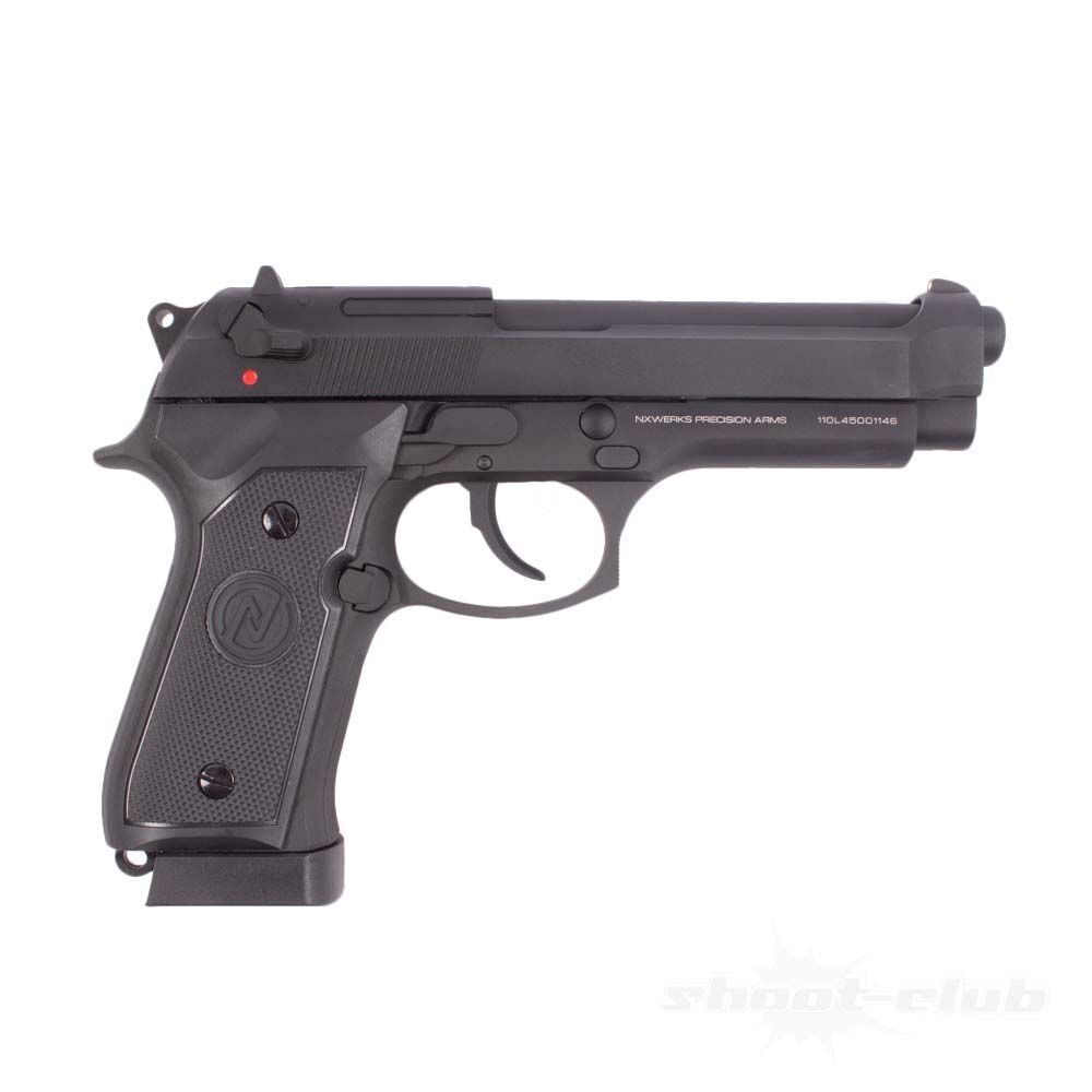 NX92 Premium Classic Co2 Pistole mit Blow Back .4,5mm Schwarz Bild 2