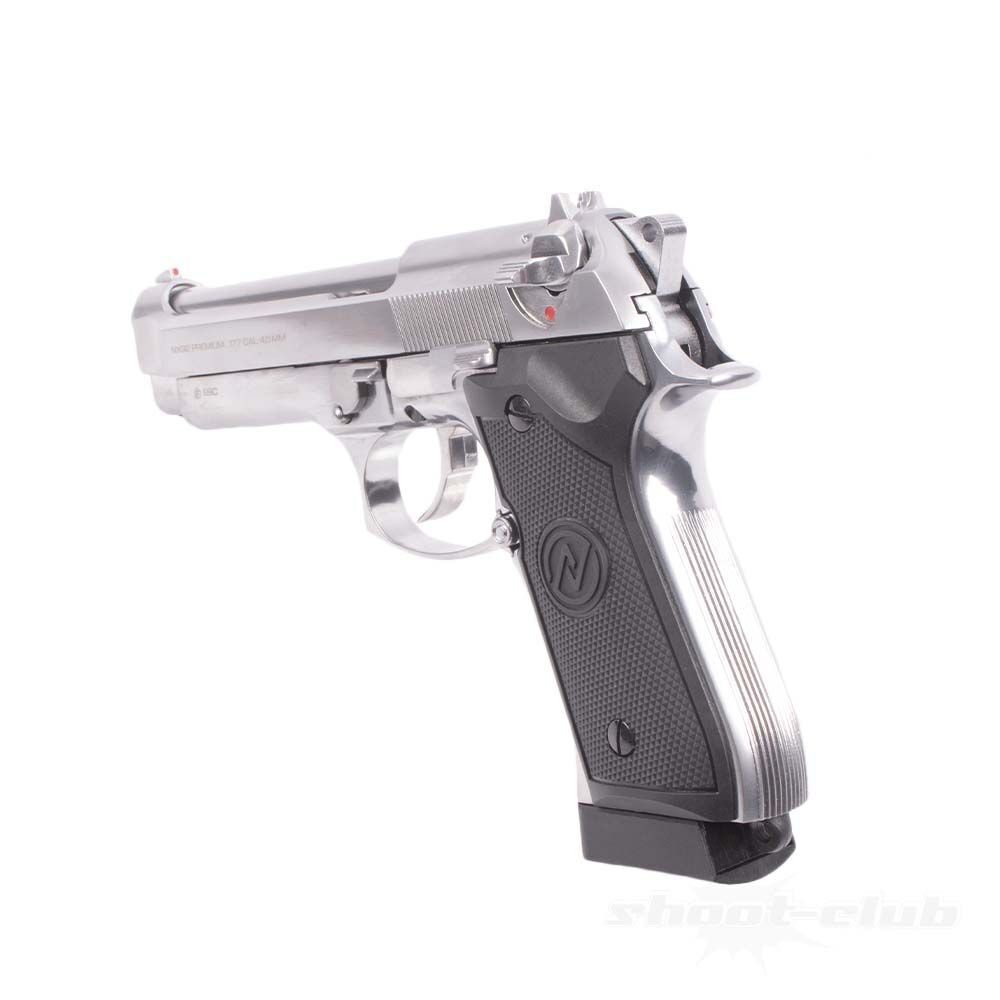 NX92 Premium Classic Co2 Pistole mit Blow Back .4,5mm Chrom Bild 5