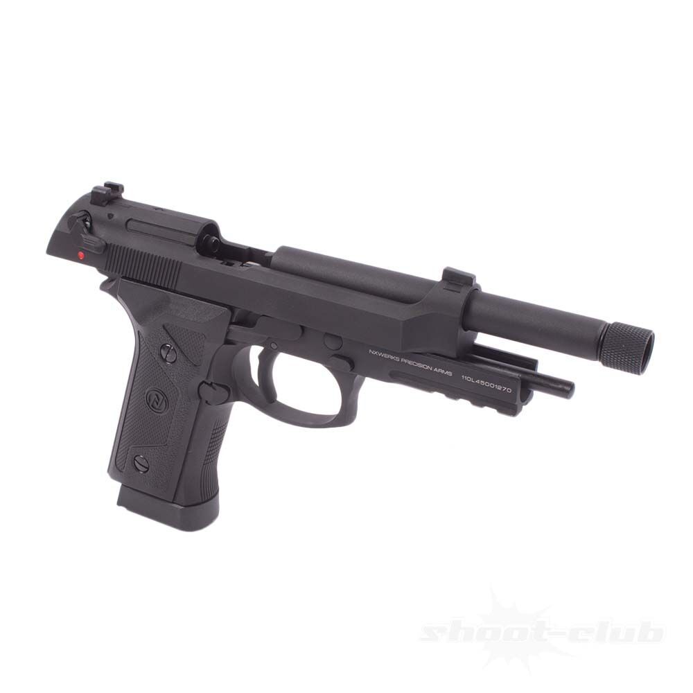 NX92 Elite Tactical Co2 Pistole GBB .4,5mm Schwarz M14x1 Gewinde Bild 4