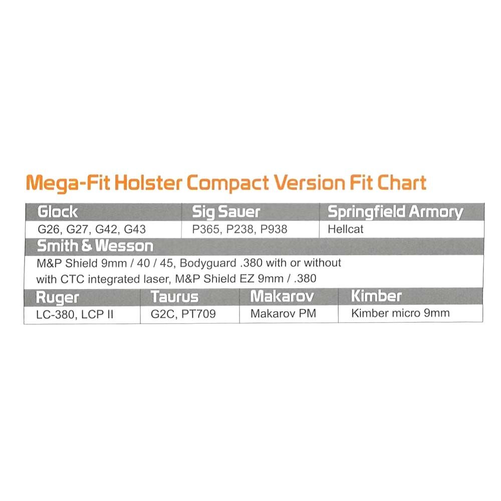 Cytac Mega-Fit Holster Compact  Universalholster Rechts Schwarz Bild 5