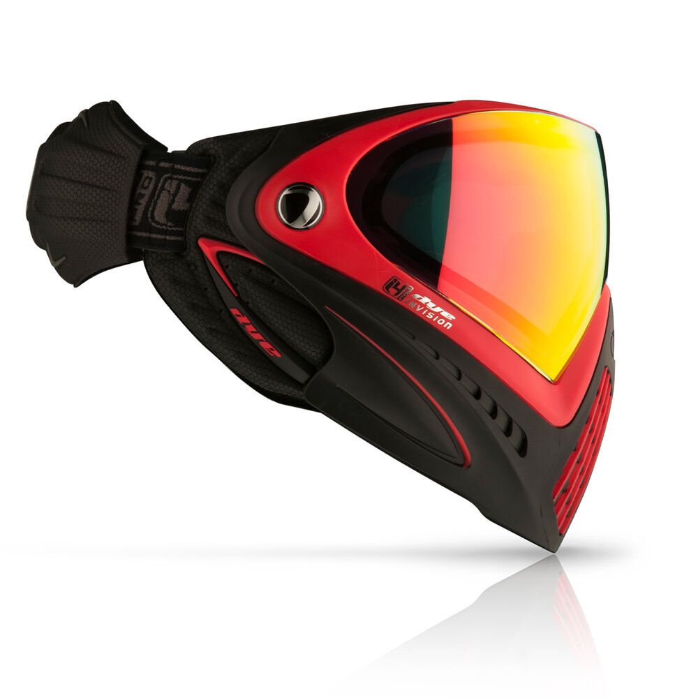 Dye i4 PRO Paintballmaske mit Thermalglas Farbe Meltdown Schwarz Rot Bild 2