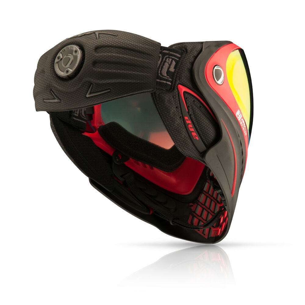 Dye i4 PRO Paintballmaske mit Thermalglas Farbe Meltdown Schwarz Rot Bild 3