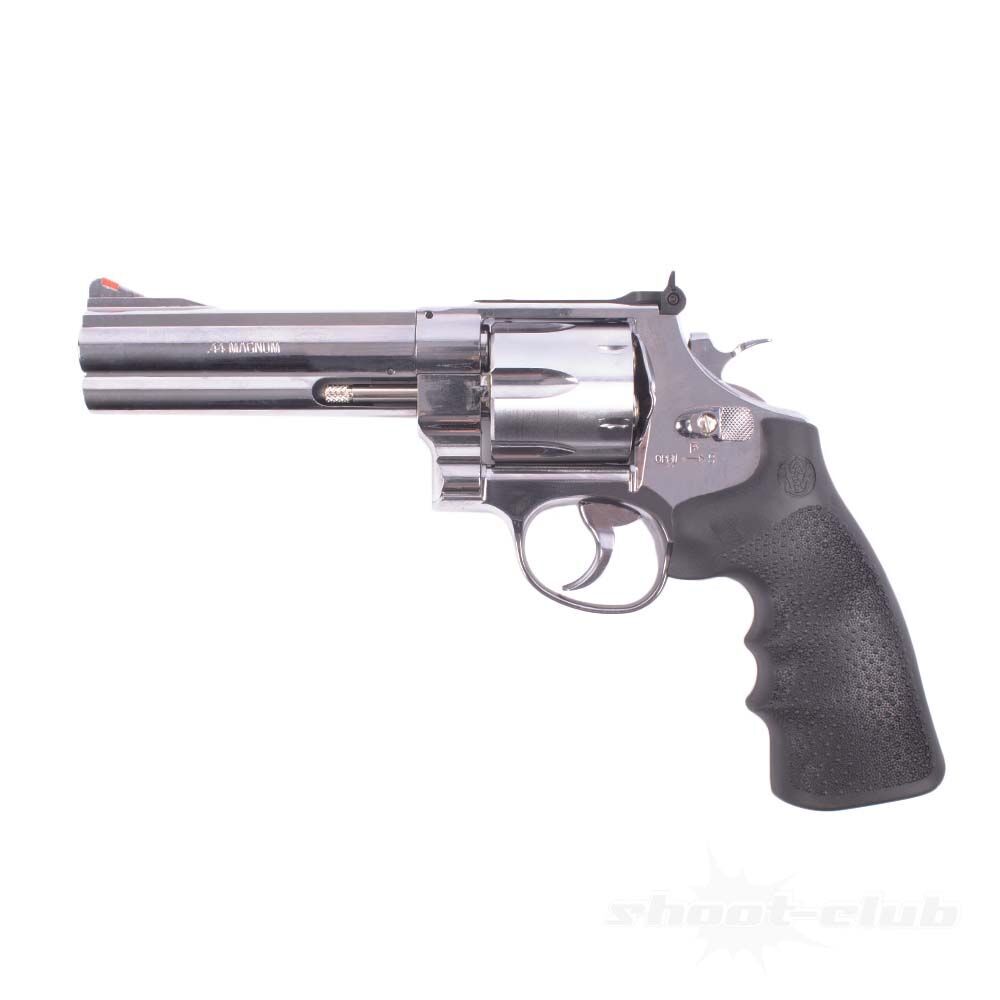 S&W 629 Co2 Revolver 5 Zoll Vollmetall .4,5mm Diabolo Steel Finish Bild 2