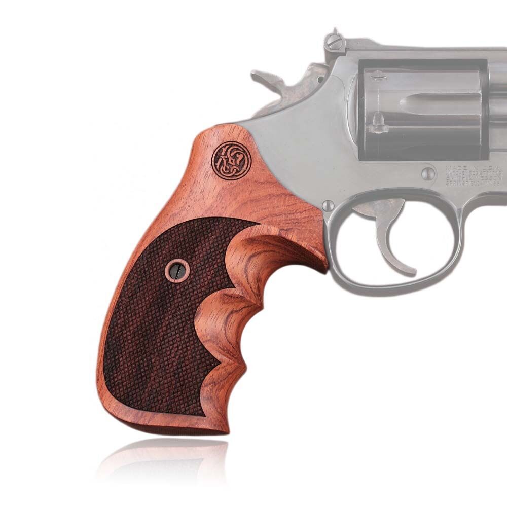 Smith&Wesson 686 K-Frame L-Frame Round Butt Griff Rosenholz dunkel Bild 2