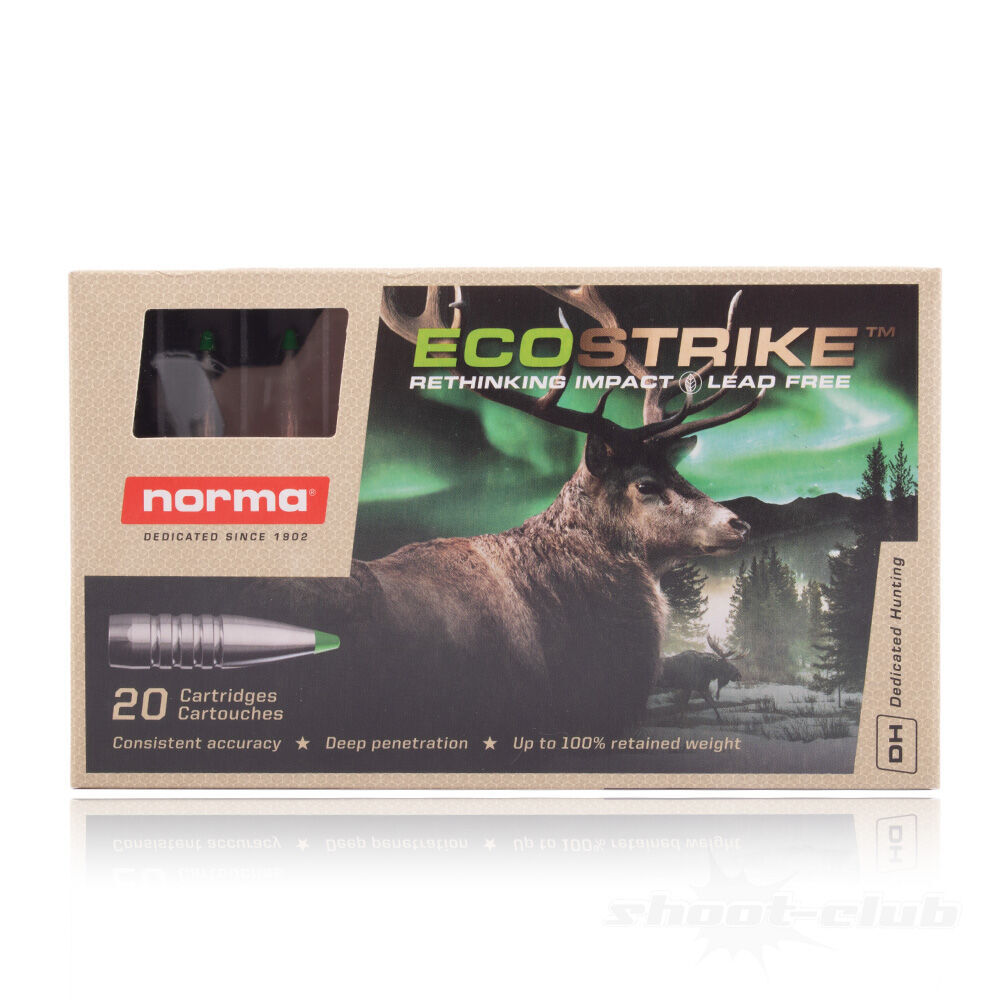 Norma Ecostrike Bchsenpatronen 10,4g / 160grs Kaliber 8x57 IS bleifrei Bild 2