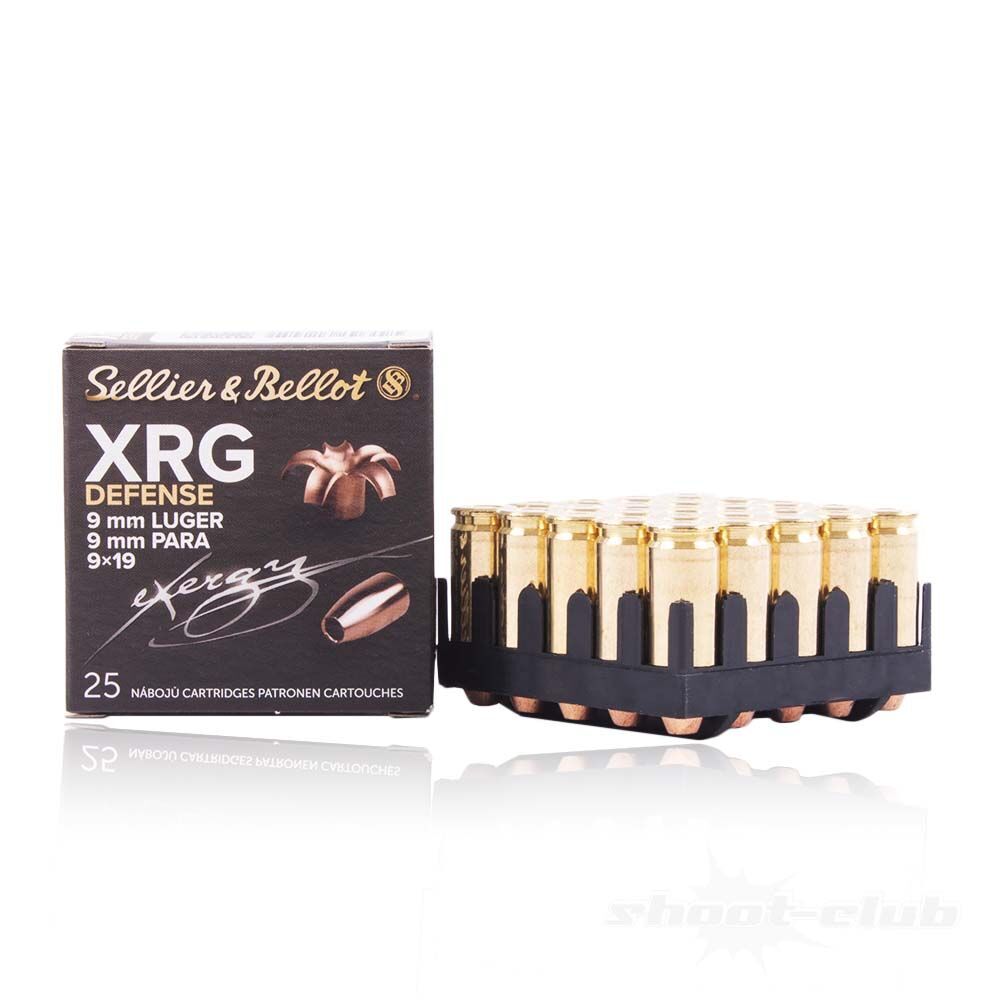 Sellier & Bellot XRG Defense 9 mm Luger 100grs 25 Schuss Bleifrei Bild 3