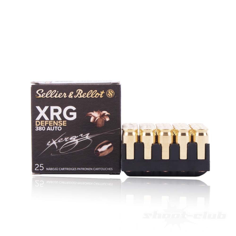 Sellier & Bellot XRG Defense 9 mm Kurz .380 Auto 77grs 25 Schuss Bleifrei Bild 3