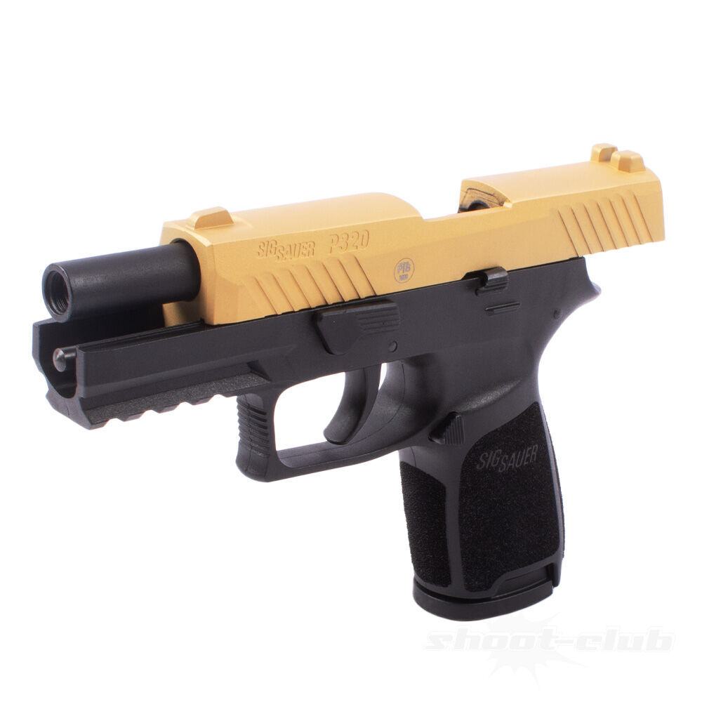 Sig Sauer P320 Gold Schreckschusspistole Magazin Set mit Platzpatronen Bild 2