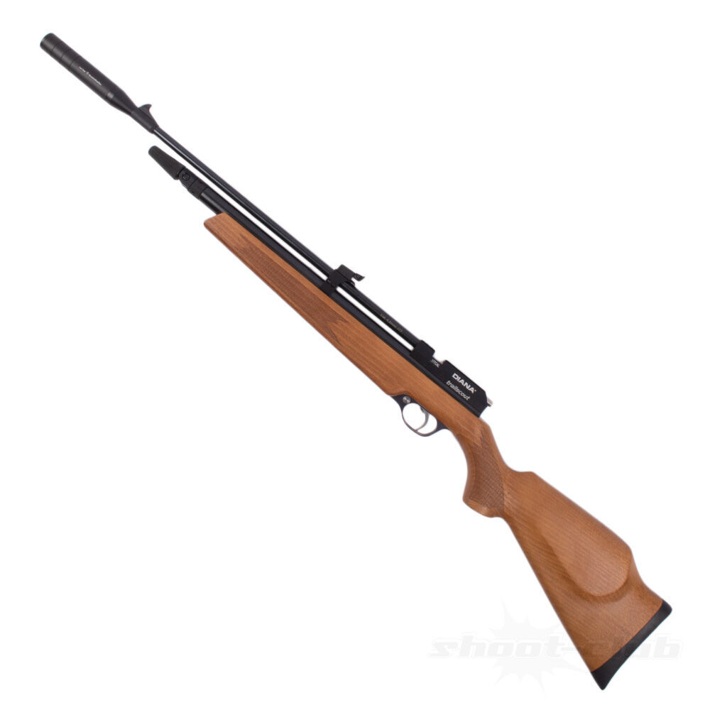 Diana Trailscout Wood Co2 Gewehr 4,5 mm Diabolos im Kugelfang Set Bild 2