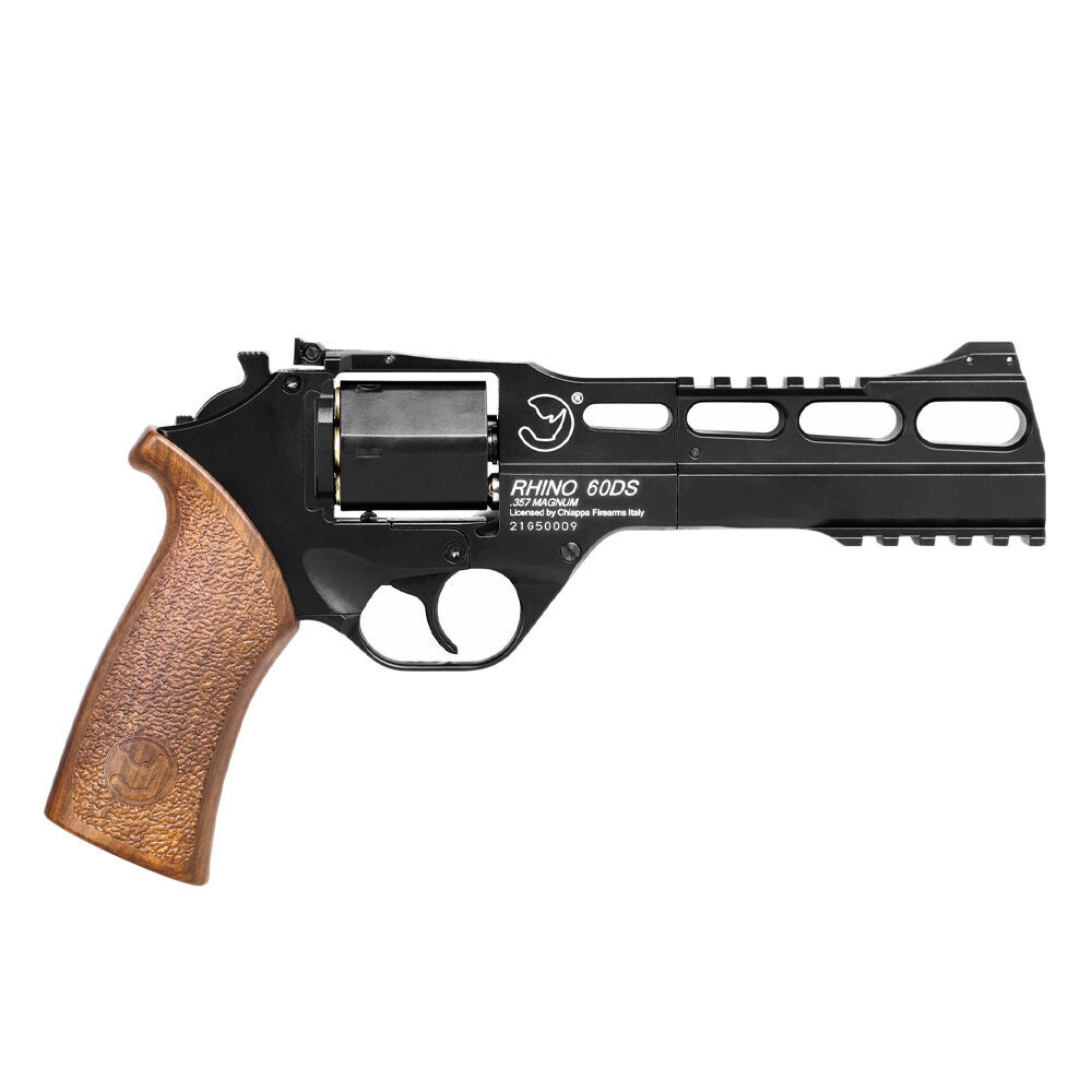 Chiappa Rhino 60DS Co2 Revolver NBB 4,5mm BB Schwarz Holzoptik Bild 2