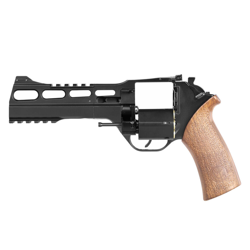 Chiappa Rhino 60DS Co2 Revolver NBB 4,5mm BB Schwarz Holzoptik Bild 3