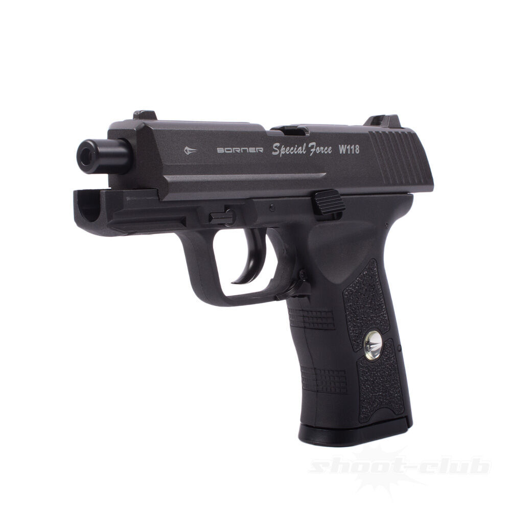 Borner W118 Co2 Pistole Blowback 4,5mm BB schwarz Bild 3