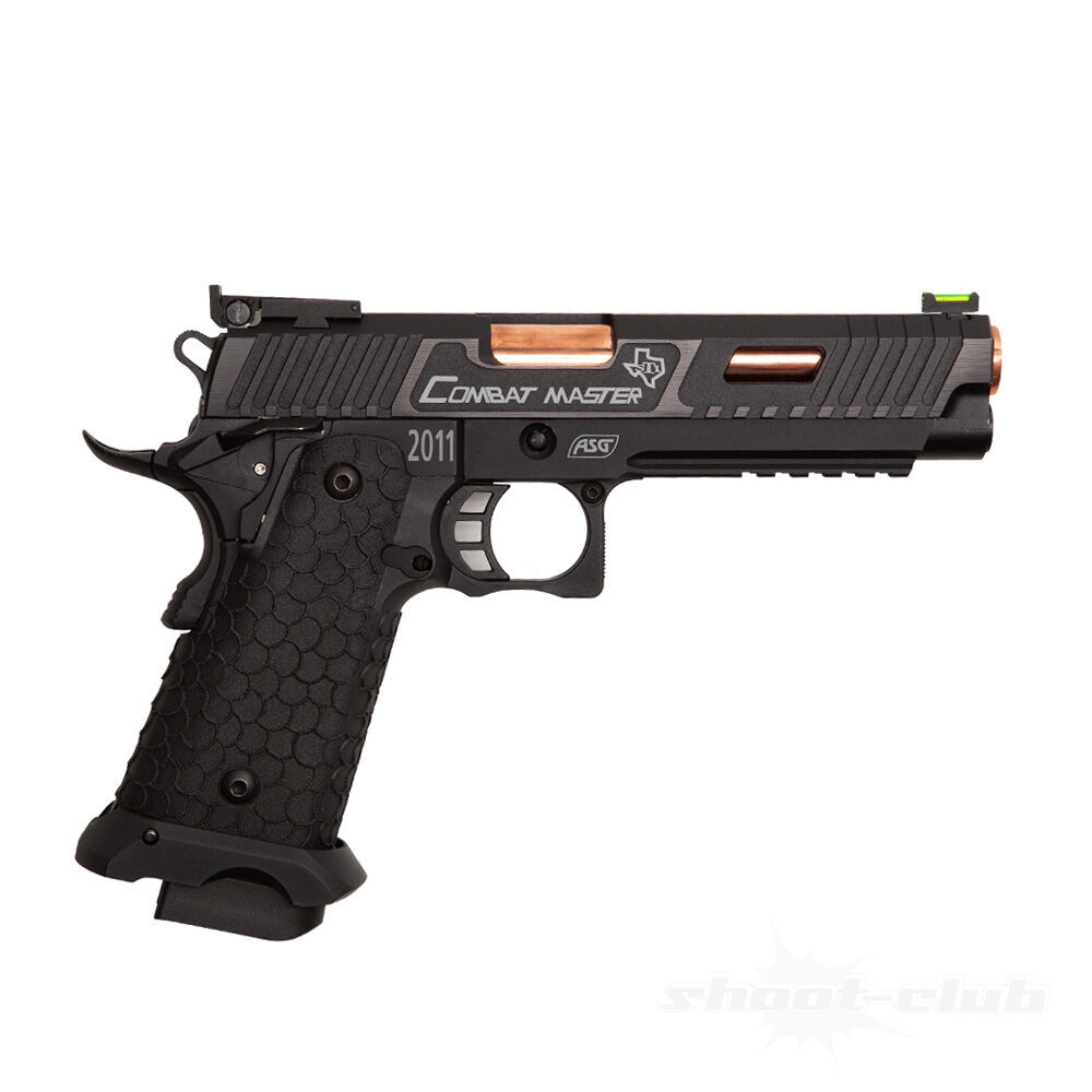 ASG STI Combat Master Airsoft Co2 Pistole Metallschlitten Blow Back 6 mm BB Schwarz Bild 2