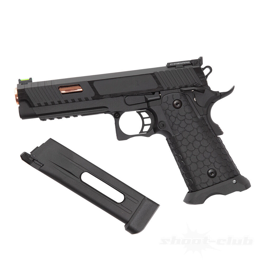 ASG STI Combat Master Airsoft Co2 Pistole Metallschlitten Blow Back 6 mm BB Schwarz Bild 3