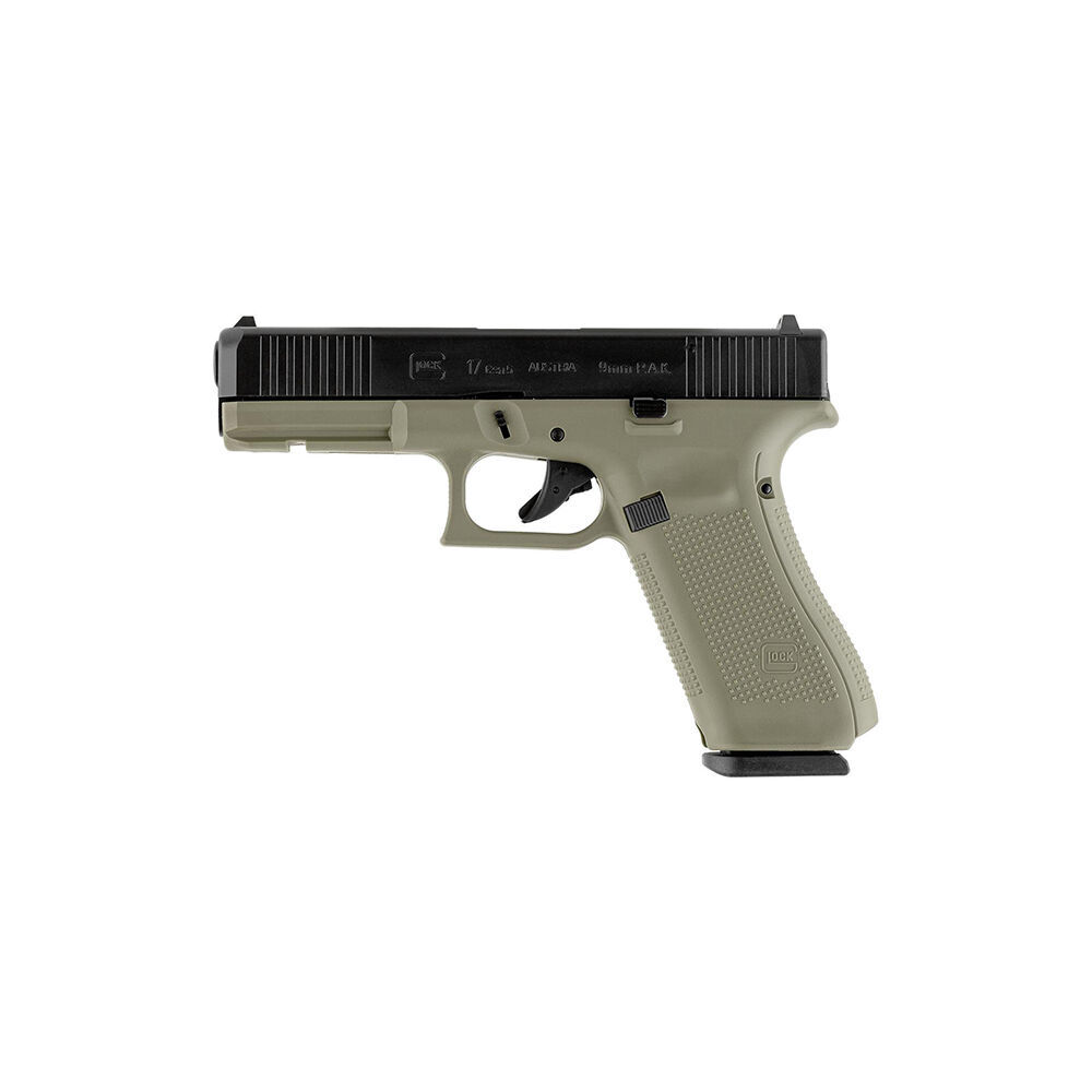 Glock 17 Gen5 OD Green Schreckschuss Pistole 9mm +Cytac Holster +150 Platzpatronen Bild 2