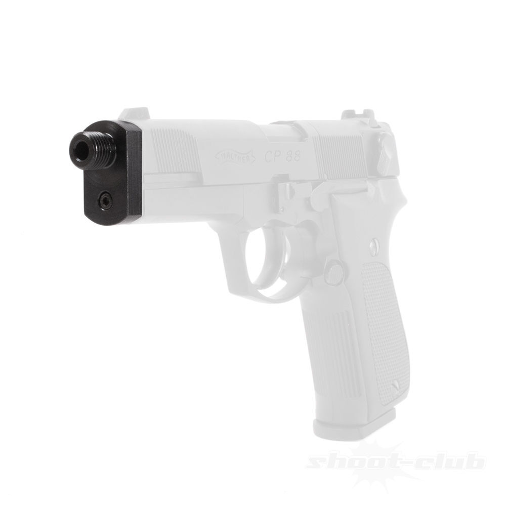 Schalldämpferadapter für Walther CP88 Co2 Pistole .4,5mm - 1/2 UNF Bild 2
