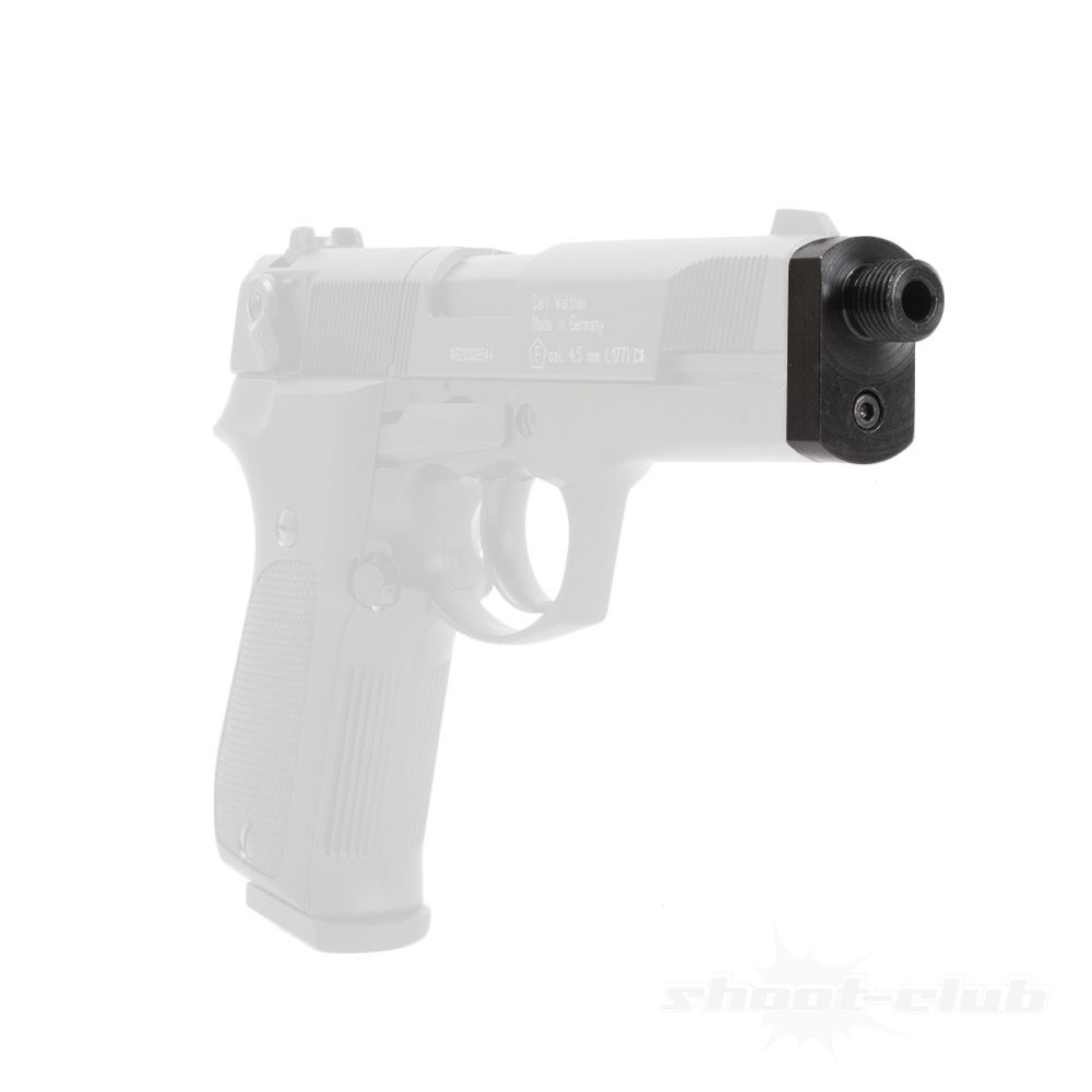 Schalldmpferadapter fr Walther CP88 Co2 Pistole 4,5mm - 1/2 UNF Bild 3