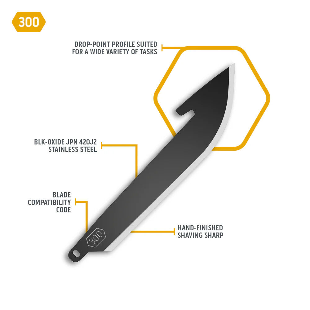 Outdoor Edge 3.0 Drop Point Wechselklingen - 6er Pack Black Oxide Bild 2