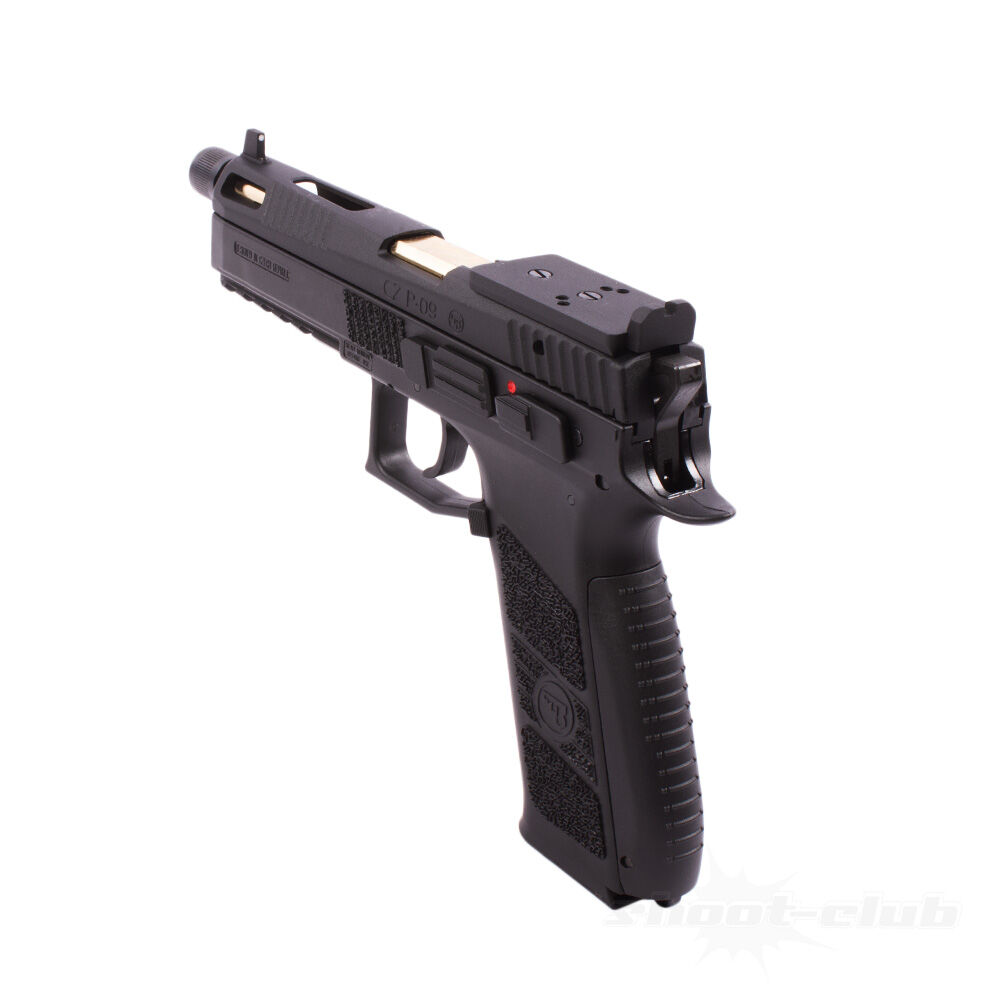 ASG CZ P-09 OR Co2 Airsoftpistole Blowback 6 mm BB Schwarz Bild 5