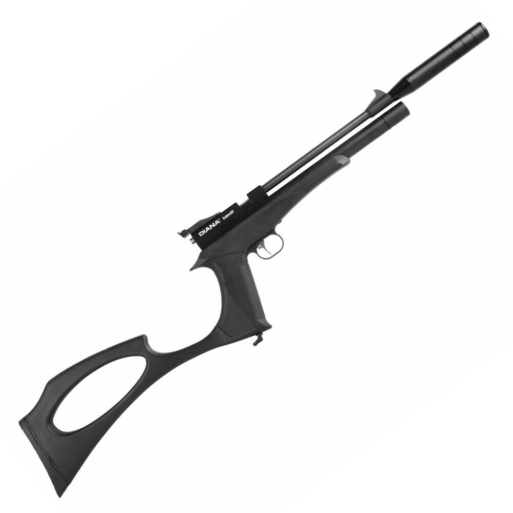 Diana Bandit Black Pressluftpistole 4,5mm Diabolos Kugelfang Set Bild 3