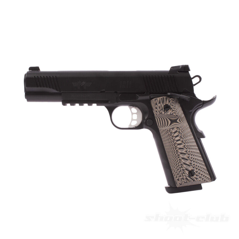 Messerschmitt ME 1911 Pistole Schwarz 9 mm Luger LPA Visier Bild 2