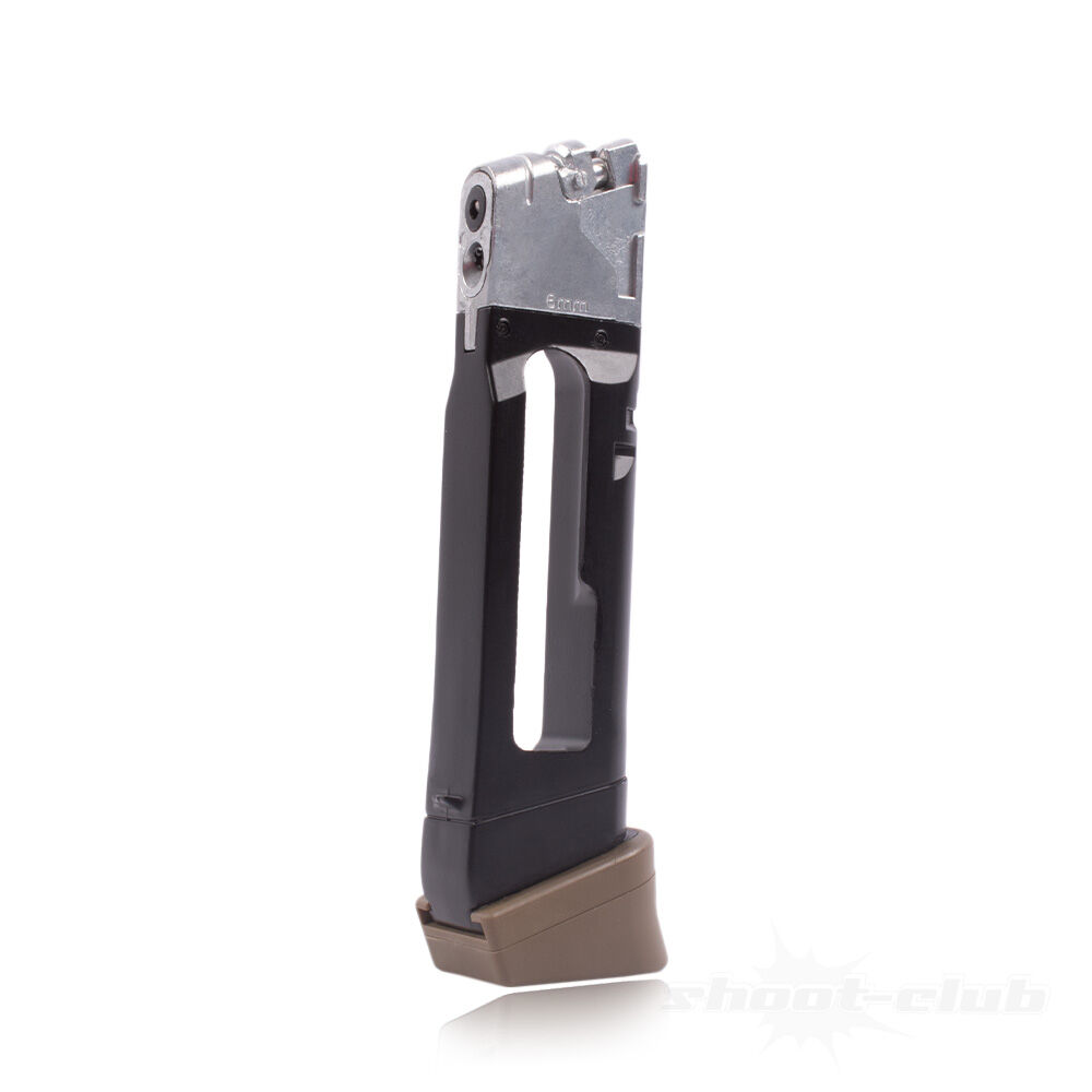 Glock 19X Co2 Magazin 6 mm BB 14 Schuss Coyote Bild 3