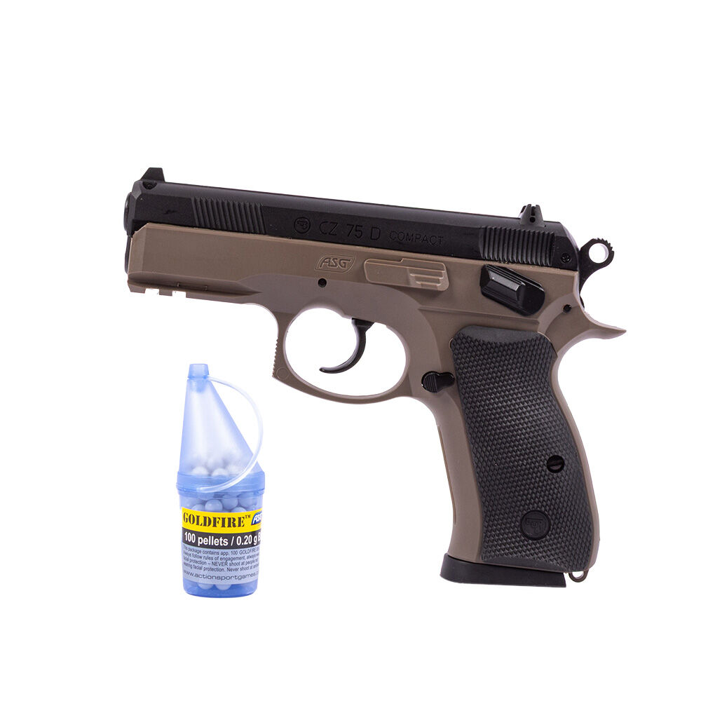 ASG CZ 75D Compact Airsoft Pistole Federdruck 6mm BB FDE Dual-Tone Bild 5