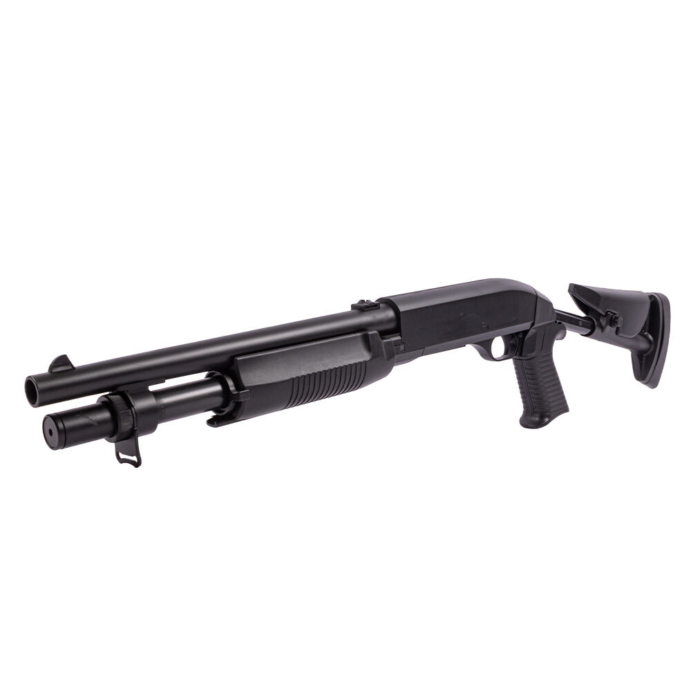 ASG Franchi SAS 12 flex-stock Airsoft Pumpgun 6mm BB Schwarz Bild 4