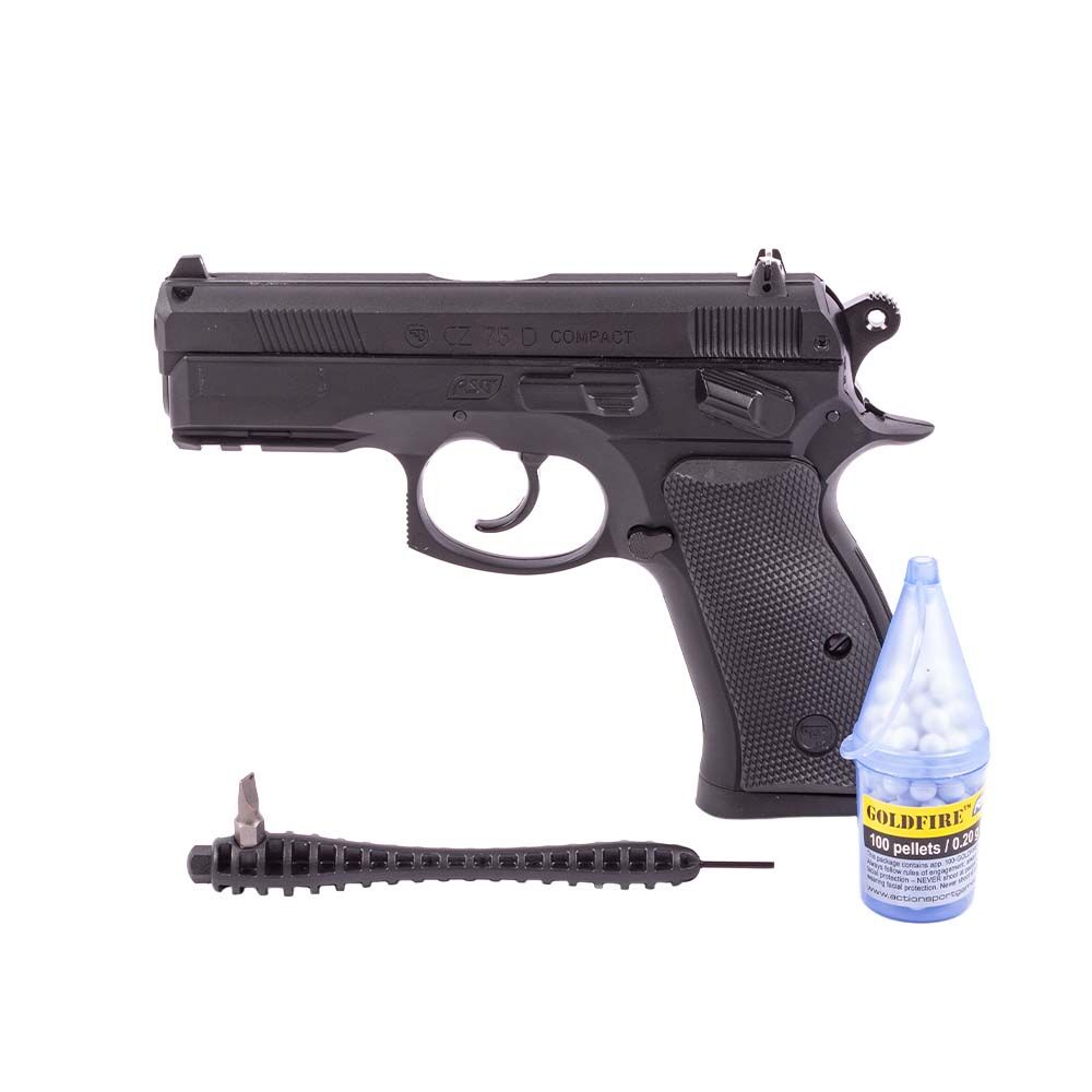 ASG CZ 75D Compact Airsoft Co2 Pistole NBB 6mm BB Schwarz Bild 5