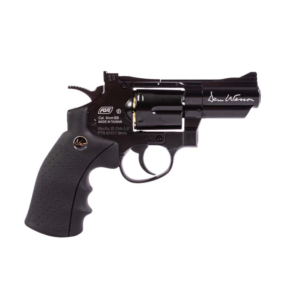 ASG Dan Wesson 2,5 Zoll Airsoft CO2 Revolver 6mm BB Schwarz Bild 2