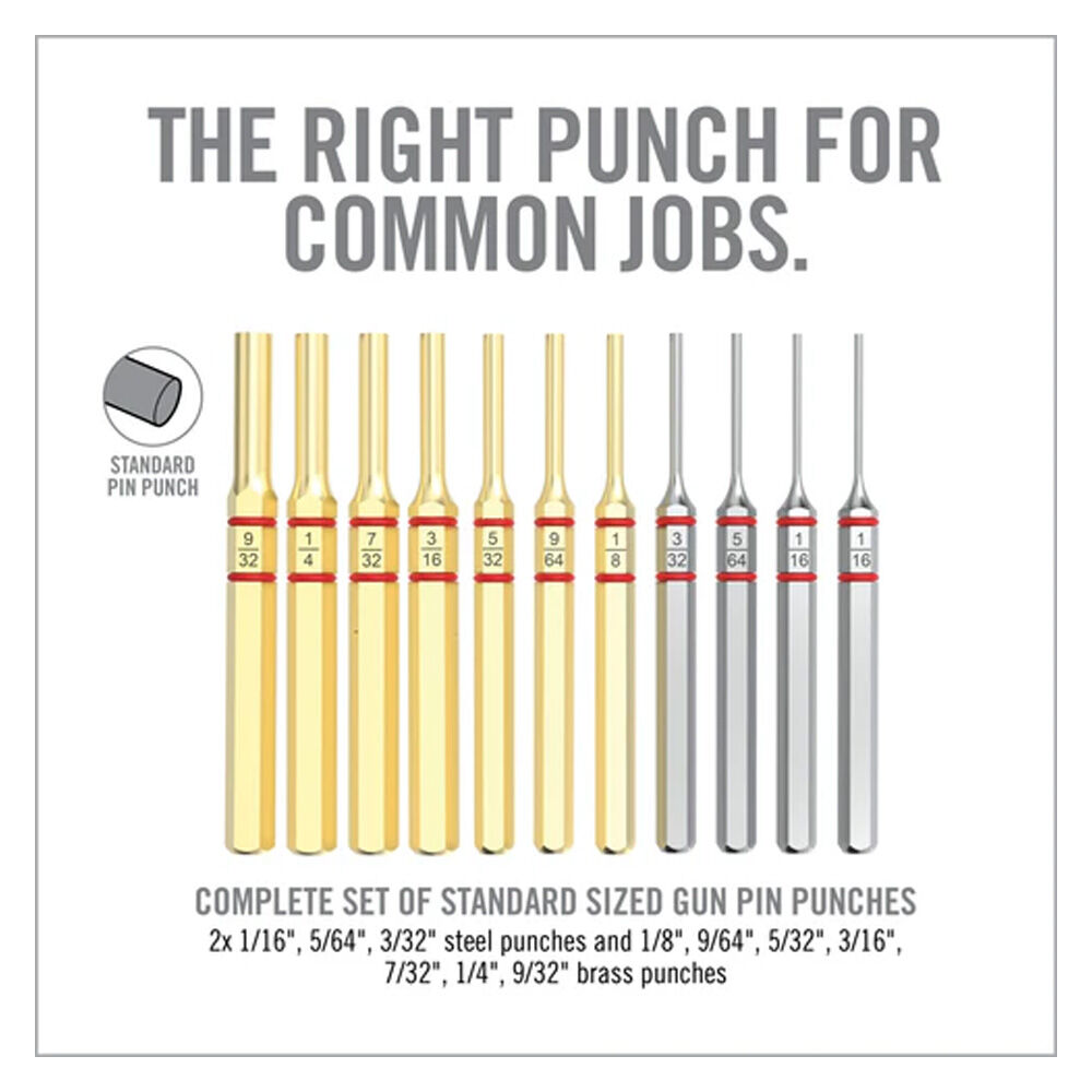 Real Avid Accu-Punch 11-teiliges Brass und Steel Pin Punch Set Bild 3