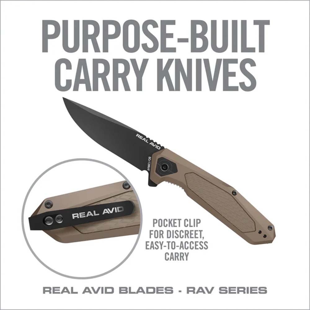 Real Avid RAV-3 Assisted Opener Messer Linerlock schwarz tan Bild 3