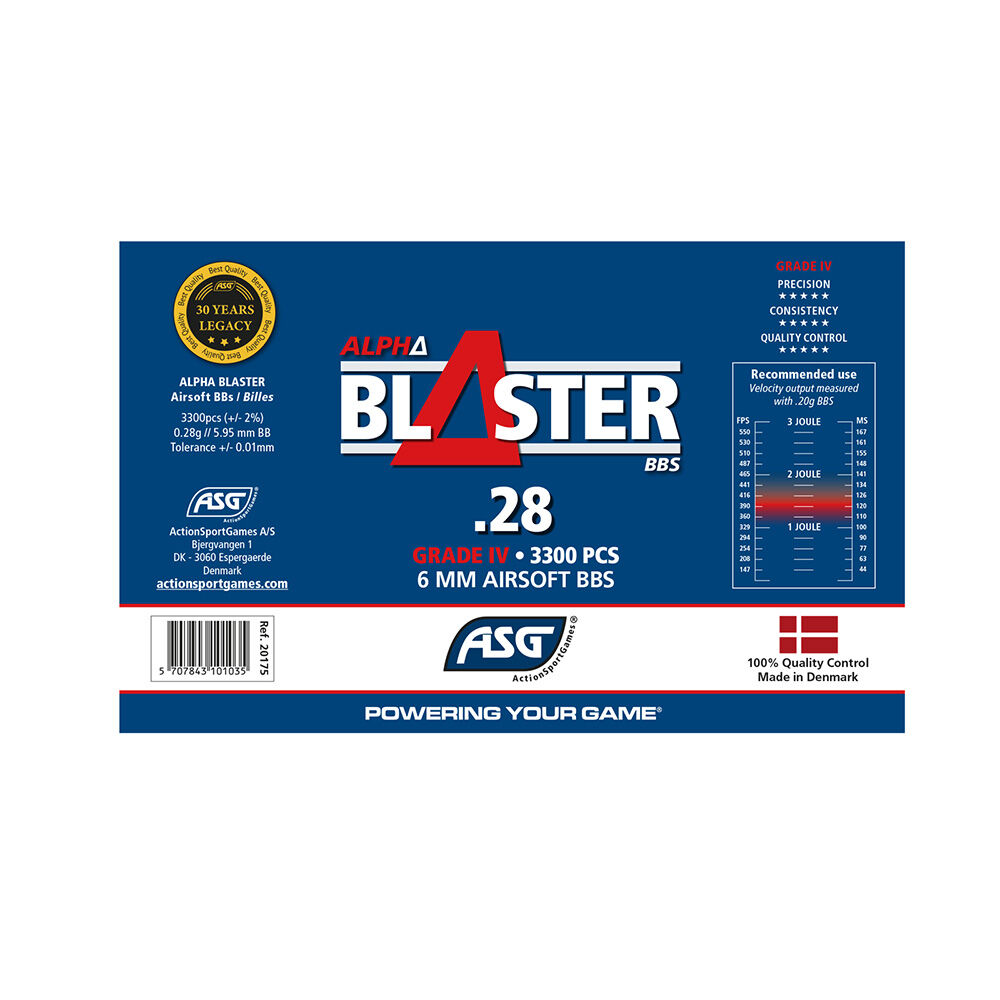 ASG Alpha Blaster Airsoft BBs 0,28g 3300 Stck 6mm BB Plastik Bild 3
