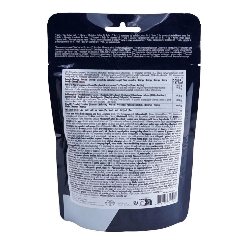 TREK'N EAT Pasta mit Hhnchenbolognese und Kse RTE 350g Bild 2