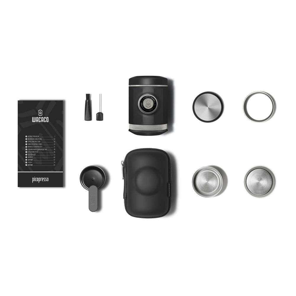 Wacaco Picopresso inkl. Schutzhlle Mobile Espresso Maschine Stromlos Siebtrger Bild 3