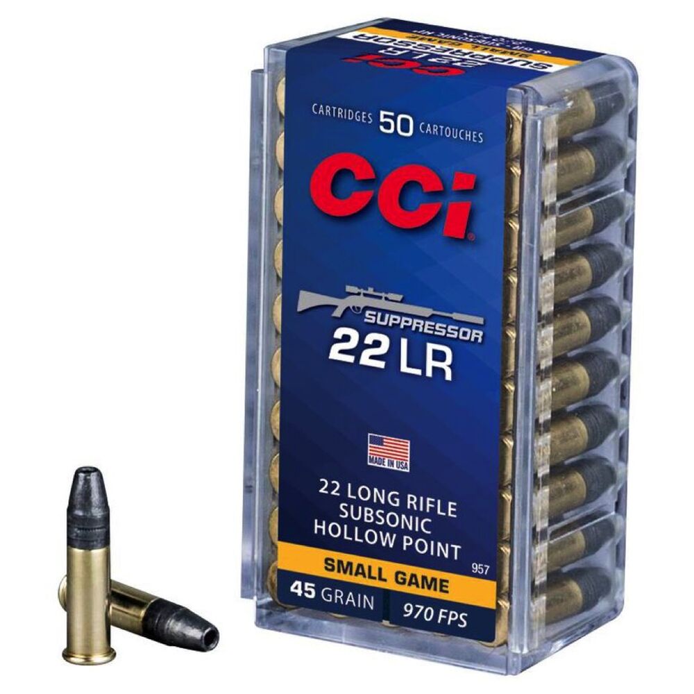 CCI Supressor LHP 45grs .22lr 50 Schuss Kleinkaliber Munition Bild 2