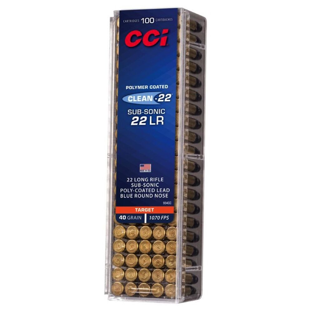 CCI Clean-22 LRN Blau 40grs .22lr 100 Schuss Kleinkaliber Munition Bild 2