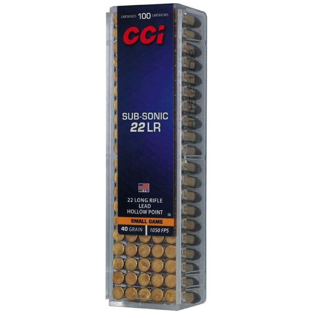 CCI Sub-Sonic LHP 40grs .22lr 100 Schuss Kleinkaliber Munition Bild 3
