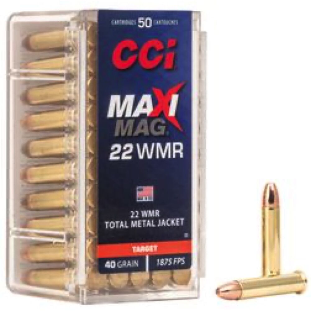 CCI Maxi-Mag TMJ .22WMR 40Grs. 50 Schuss Kleinkaliber Munition Jagd Bild 2